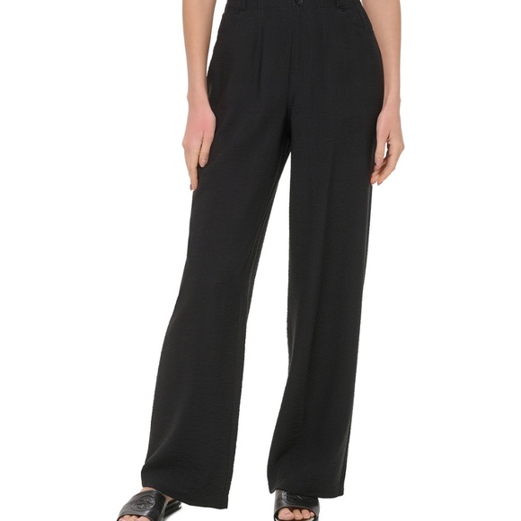 DKNY High Waisted Crinkle Wide Leg Pant New - Picture 1 of 4